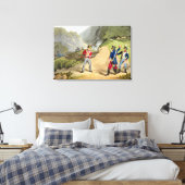 2人の将校を率いフランスのるイギリスの兵士 キャンバスプリント (インサイチュ (寝室))