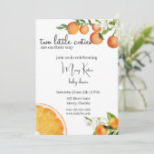 2人の小さなかわいこちゃんが赤ちゃんのシャワーを途中にある 招待状 (スタンド正面)