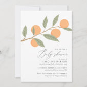 2人の小さなかわいこちゃんが赤ちゃんシャワーに向かう 招待状 (正面)