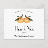 2人の小さなかわいこちゃんツインベイビーシャワーbyメールinvitat ポストカード