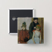 2人の小さな女の子を持つエドガー・ドガ|の女性 缶バッジ (正面&裏面)