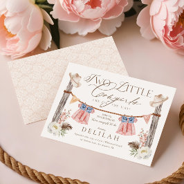 2人の小さな女性のカーボーイが赤ちゃんのシャワーを途中にある 招待状