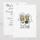 2人の小さな花嫁 招待状 (正面/裏面)