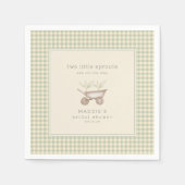 2人の小さな芽が出るよ！ベイビーシャワー🎉 スタンダードカクテルナプキン (正面)