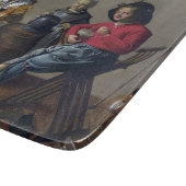 2人の少年と少女が音楽を作る(ミュージシャン) カッティングボード (角)