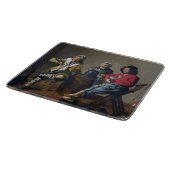 2人の少年と少女が音楽を作る(ミュージシャン) カッティングボード (角)