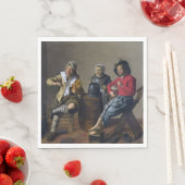 2人の少年と少女が音楽を作る(ミュージシャン) スタンダードランチョンナプキン (インサイチュ)