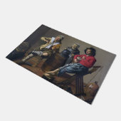 2人の少年と少女が音楽を作る(ミュージシャン) ドアマット (アングル)