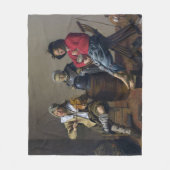 2人の少年と少女が音楽を作る(ミュージシャン) フリースブランケット (正面)