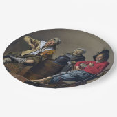 2人の少年と少女が音楽を作る(ミュージシャン) ペーパープレート (アングル)