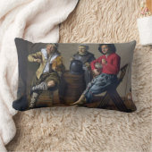 2人の少年と少女が音楽を作る(ミュージシャン) ランバークッション (ブランケット)