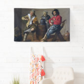 2人の少年と少女が音楽を作る(ミュージシャン) 横断幕 (インサイチュ)