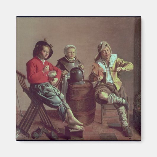 2人の少年と1人の少女が音楽を作る， 1629 マグネット (正面)