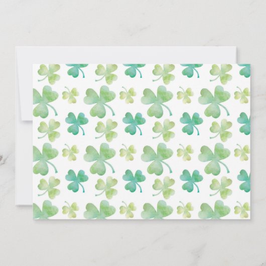 2人の幸運な女の子ファースト誕生日セントパトリックの写真 招待状 (裏面)