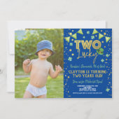 2人の幸運な2歳の聖パトリックの日の写真 招待状 (正面)