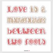 2人の愚か者の間の愛 シール (シート)