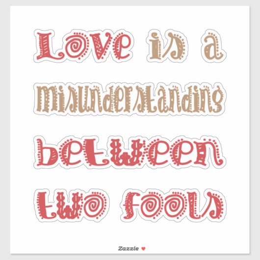 2人の愚か者の間の愛 シール (シート)