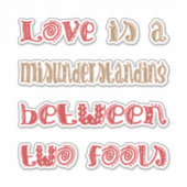 2人の愚か者の間の愛 シール (正面)