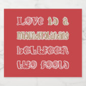 2人の愚か者の間の愛 スパークリングワインラベル (シングルラベル)