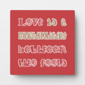 2人の愚か者の間の愛 フォトプラーク (正面)