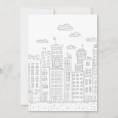 2人の救助消防車の少年たち2歳の誕生日 招待状 (裏面)