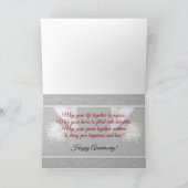 2人の新郎の結婚記念日おめでとう カード (内部)