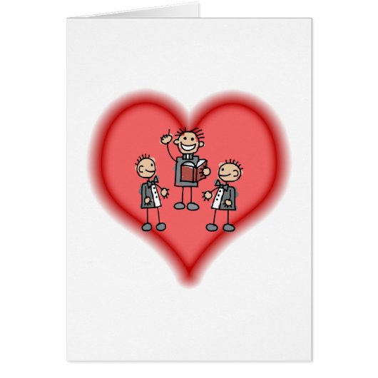 2人の新郎及び説教者 (正面)