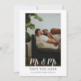 2人の新郎 ミスター＆ミスター ゲイ ウェディング フォト 案内状