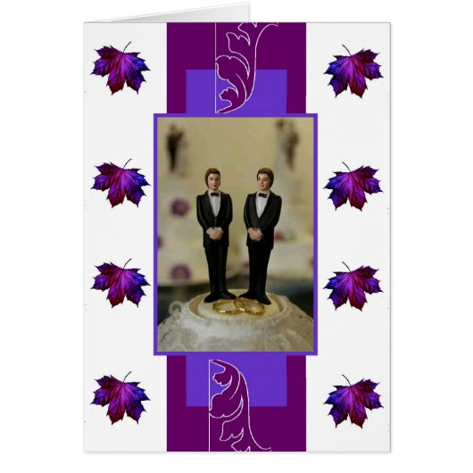 2人の新郎、紫色のテーマ (正面)