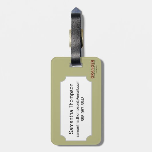 2人の日本のな女性、C1890 ラゲッジタグ (裏面縦)