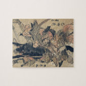 2人の武士のUkiyo-eの古く日本のな絵画 ジグソーパズル (横)