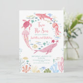 2人の海の女の子の2nd誕生日 招待状 (スタンド正面)