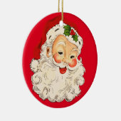 2人の父クリスマス笑顔顔 セラミックオーナメント (右)