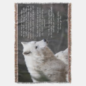 2人の狼の戦い スローブランケット (正面縦)