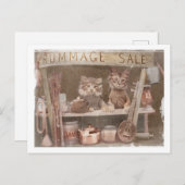 2人の猫ちゃんがラムメイジ販売を行う シーズンポストカード (正面/裏面)