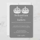 2人の王がペアクラウンをテーマにしたゲイ結婚の (正面)