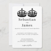 2人の王がペアクラウンをテーマにしたゲイ結婚の (正面)