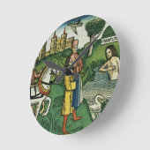 2人の王5 14 「NuからのNaamanの清潔になること、 ラウンド壁時計 (傾斜)