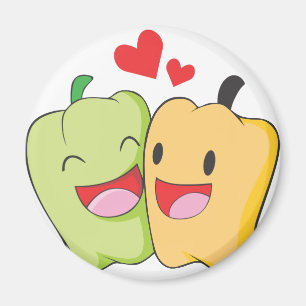 2人の甘いピーマンの恋人 マグネット