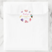 2人の甘い女の子2nd誕生日 ラウンドシール (バッグ)