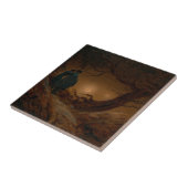 2人の男が夜に月を眺める タイル (側面)