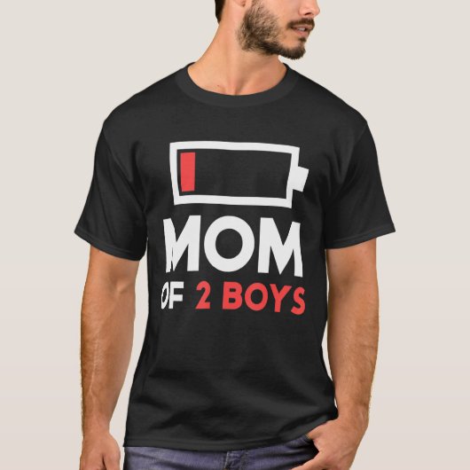 2人の男の子のママおばあちゃんのために Tシャツ (正面)