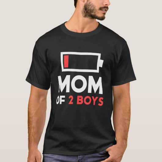 2人の男の子のママおばあちゃんのために Tシャツ (正面)