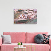 2人の男の子をボートで(Theodore Robinson著) キャンバスプリント (インサイチュ (リビング))