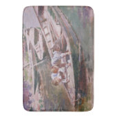 2人の男の子をボートで(Theodore Robinson著) バスマット (正面縦)