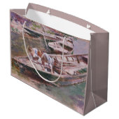 2人の男の子をボートで（Theodore Robinson著） ラージペーパーバッグ (裏面アングル)