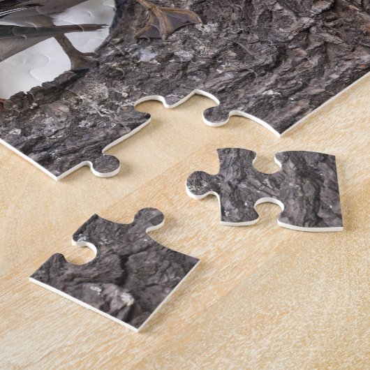 2人の男性が雌のオシドリを探している ジグソーパズル (側面)