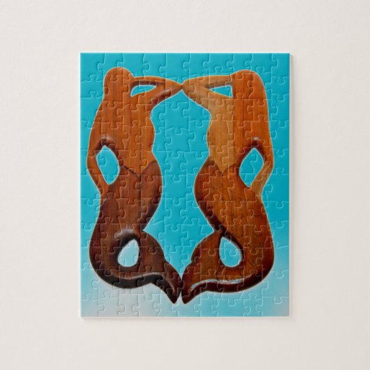 2人の監視する人魚 ジグソーパズル (縦)