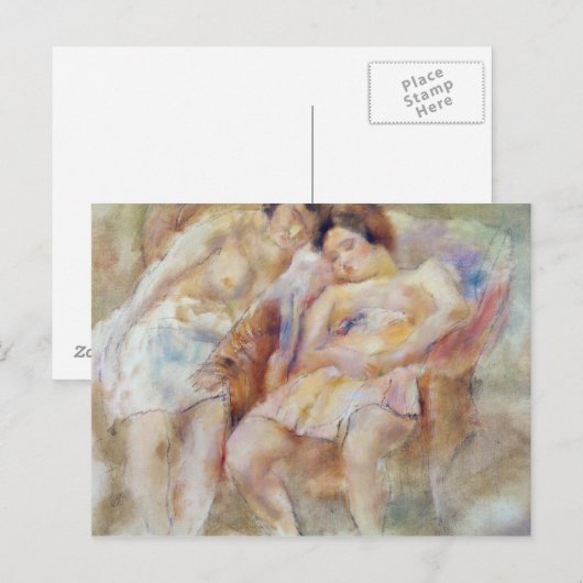 2人の眠り ポストカード (正面/裏面)