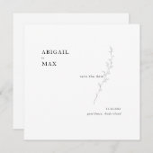 2人の米国株の正方形の結婚式は日付以外 セーブザデート (正面/裏面)